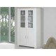 Florence Oak/White 4 Door Display Cabinet
