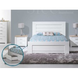 Conjunto de 4 Gavetas para Cama Florence Carvalho/Branco